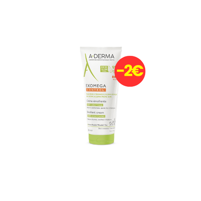 Crème émolliente exomega -2€ dans les pharmacies Synergiphar 